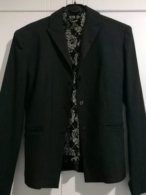 Jacket and blouse used, size M, gray
