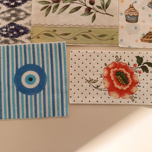 Collection of 8 new napkins for crafts and decoupage