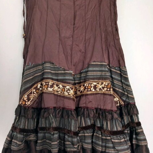 Satin skirt brown like new, size S 36 8