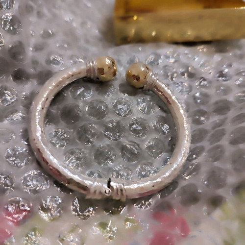 Vintage silver-gold women's bracelet, ancient Greek style