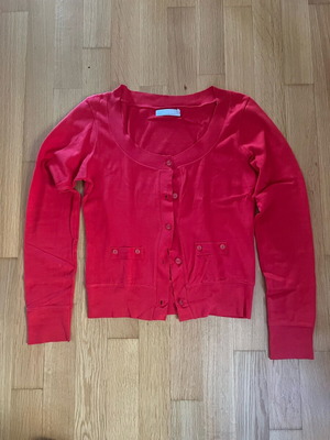 Cotton Zara cardigan like new, red, size M