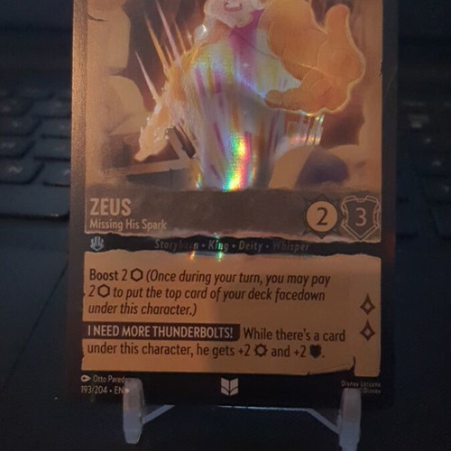 Zeus Missing His Spark 193/204 Whispers in the Well Cold Foil card like new
