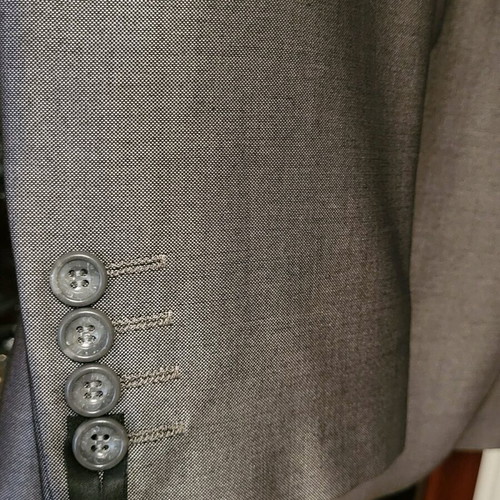 Prince men's suit new, grey silver, jacket size 52, trousers 46