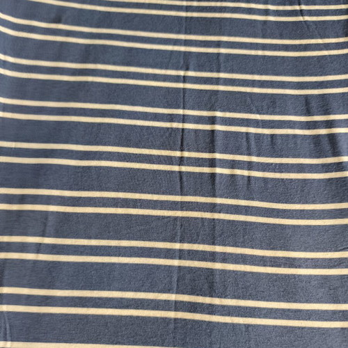 Striped long dress with side slits like new, blue and white