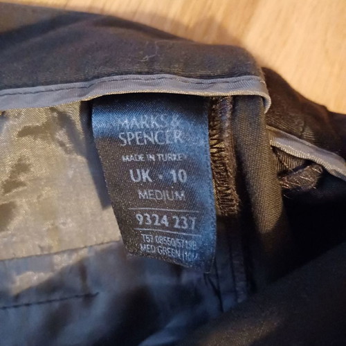 Marks & Spencer pants dark olive used, straight cut, cotton blend