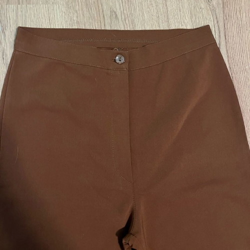 Brown fabric pants like new, lightweight for autumn and spring
