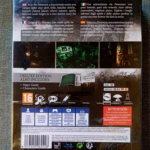 Song Of Horror Deluxe Edition PS4 used, complete