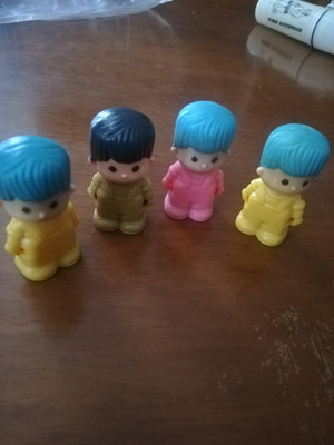 Pin Y Pon figures used, set of 4, 1980s