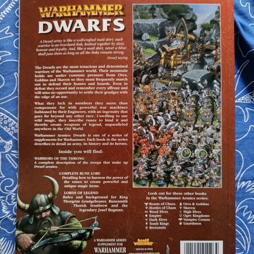 Warhammer Dwarfs 2004 book in English like new