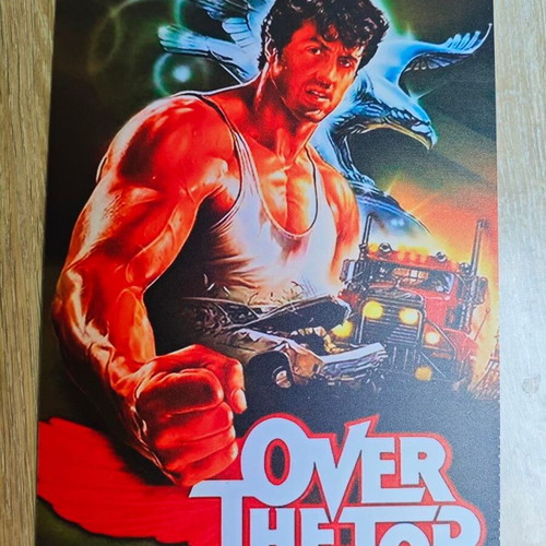 Metal collectible Over The Top Sylvester Stallone sign like new