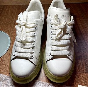 Alexander McQueen obersized white air leather and rubber