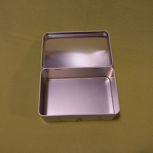 Collectible metal tin for French biscuits used