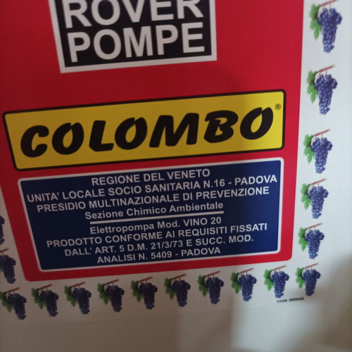 Wine filter with pump Rover Pompe Colombo 6 new