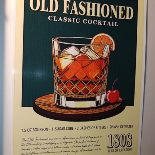 Old Fashioned A4 poster