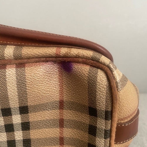 Burberry vintage backpack used, beige and brown