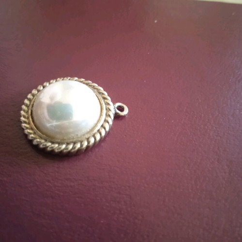 Armadoro pendant 925 silver rhodium plated with pearl new
