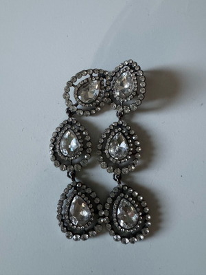 Long earrings like new, silver