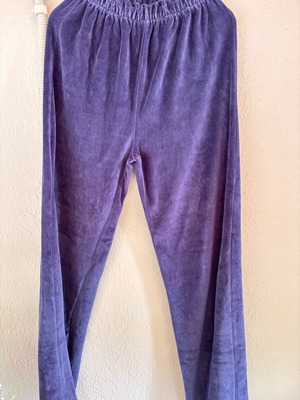 Women's sweatpants used, size S, blue velvet fabric