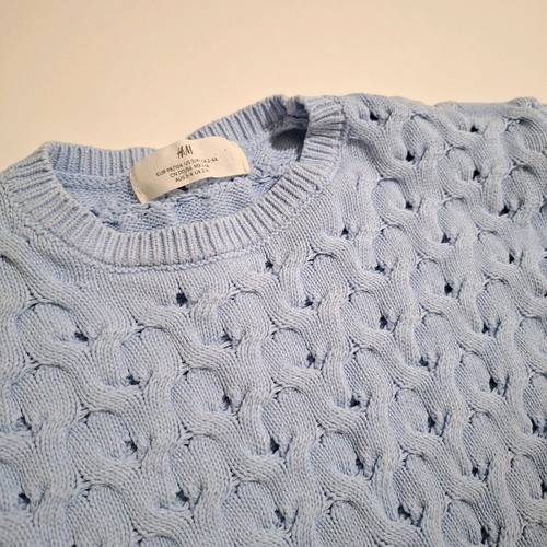 H&M knitted sweater and Primark checked pants set like new 4-5 years