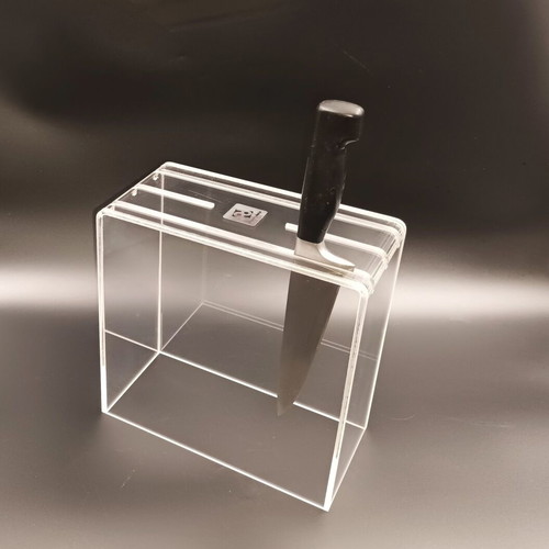 Knife holder for chef knives 30x30 transparent plexiglas new