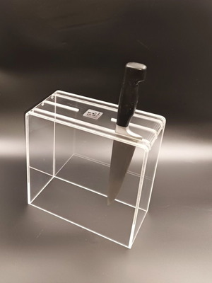 Knife holder for chef knives 30x30 transparent plexiglas new
