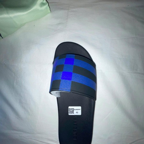 Burberry slides blue check, brand new size 42.5