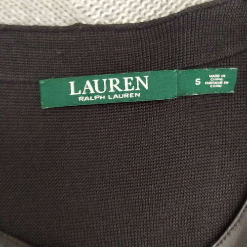 Polo Ralph Lauren long vest used, black with leather details