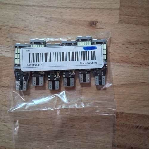 T10 SMD Blue Car Bulbs new, set of 6 pieces