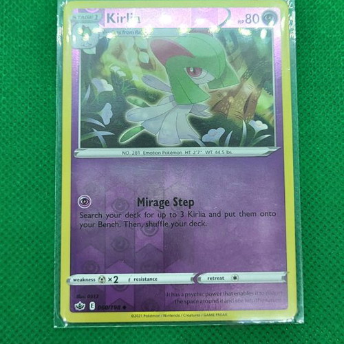 Kirlia 060/198 Reverse Holo 2021 Pokemon Chilling Reign like new