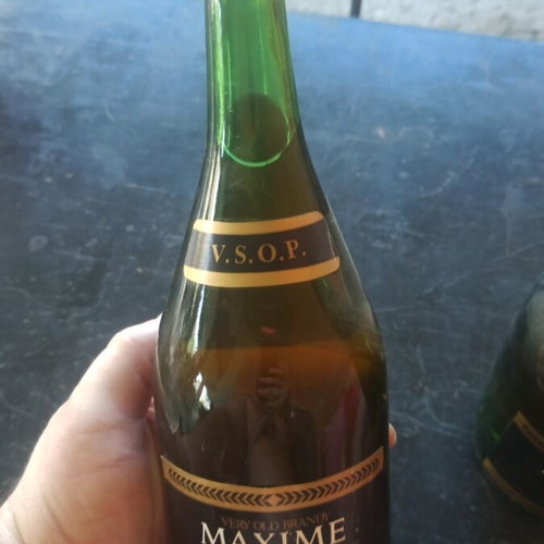 Vintage Maxime Frères V.S.O.P. Very Old Brandy – Sealed Collectible Bottle