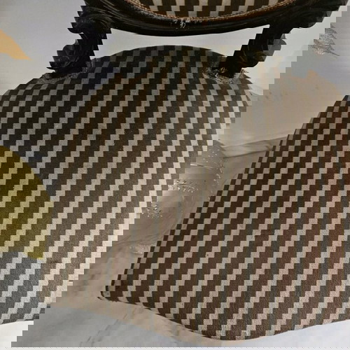 Σετ 2 vintage καρέκλες Louis style σαν καινούργιο με ριγέ ύφασμα