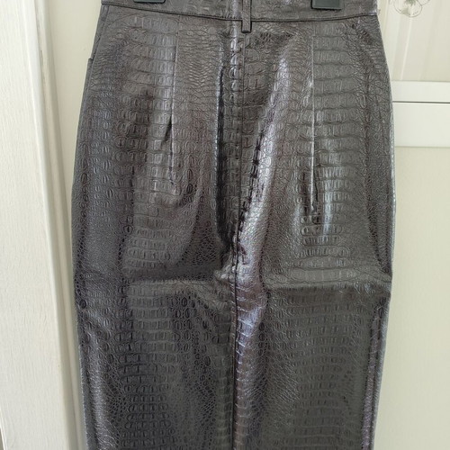 Topshop Croco Midi Skirt new, purple with slit