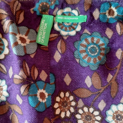 Classic Benetton checked and floral vest S like new
