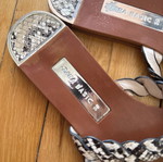 Zara slippers size 39, black and white