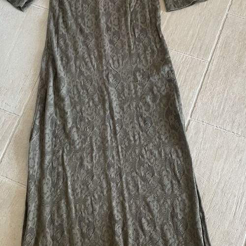 Maxi knitted olive dress, size M-L