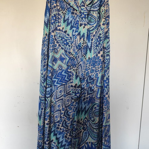 Attrattivo high-waisted pants XL with belt, blue
