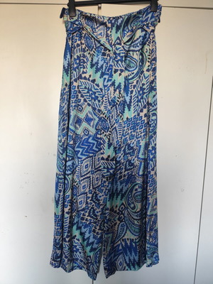 Attrattivo high-waisted pants XL with belt, blue