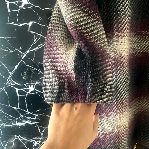 Vintage checked wool-blend coat like new, size M