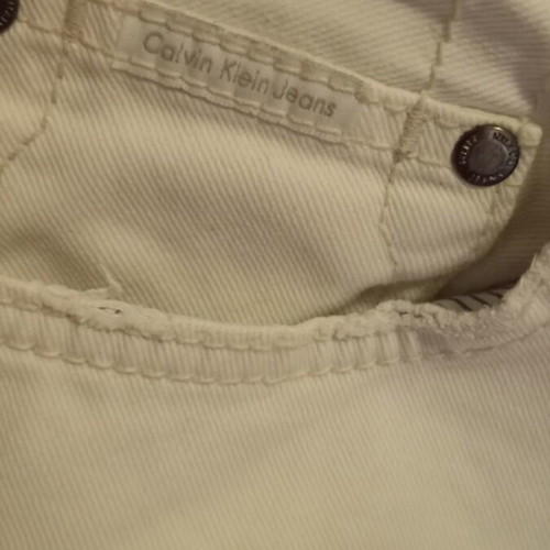 Calvin Klein Jeans white, like new men's pants S M 4XL