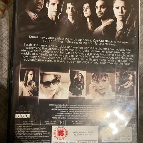 Orphan Black Season 1 Boxset DVD σαν καινούργιο