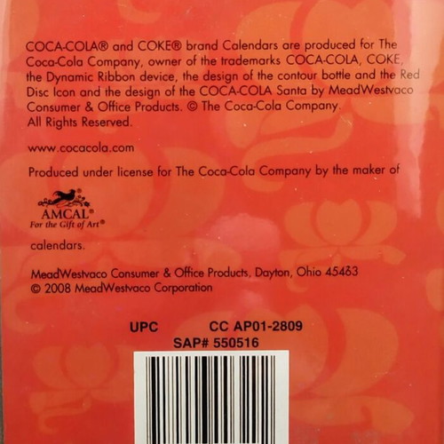 Vintage Coca-Cola planner 2009-2010 new