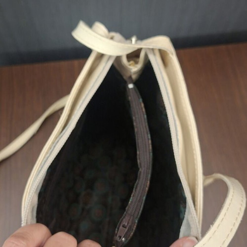 J.K. Leather Shoulder Bag new, beige, 24x22 cm