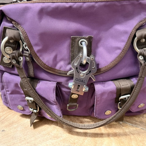 George Gina & Lucy handbag like new, deep purple with metal clasp
