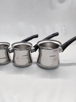 Pyramis Home Bliss set of 3 gas coffee pots new