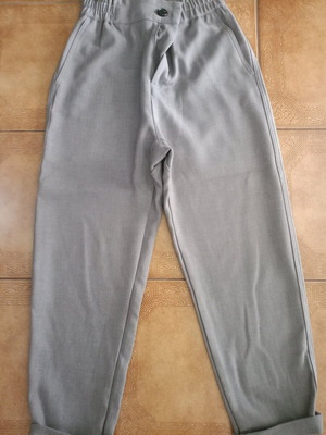 Zara winter fabric pants grey like new size S