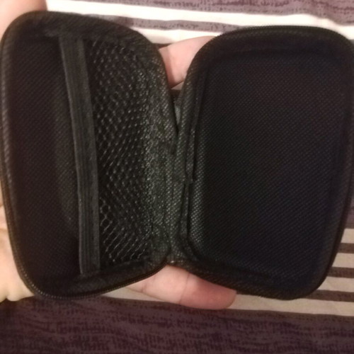 Storage case new, black, ideal for cards and earphones