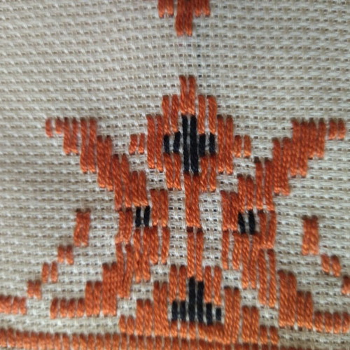 Hand embroidered tablecloth new, size 70-72 cm