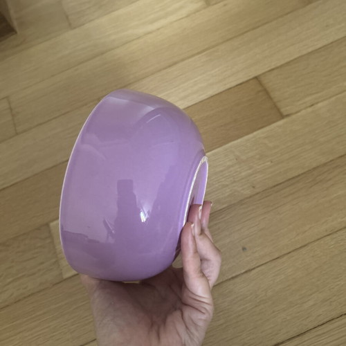 Glass bowl used with internal cracks