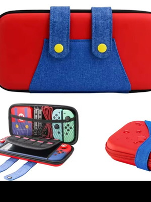 Nintendo Switch Mario θήκη μεταφοράς καινούργια με σκληρό κέλυφος και θέσεις για κάρτες