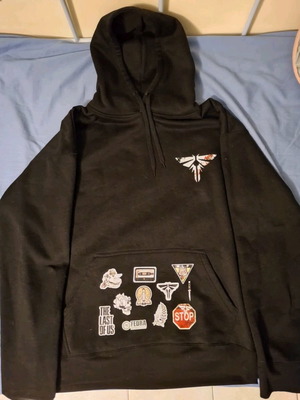 The Last of Us hoodie like new, black, XXL